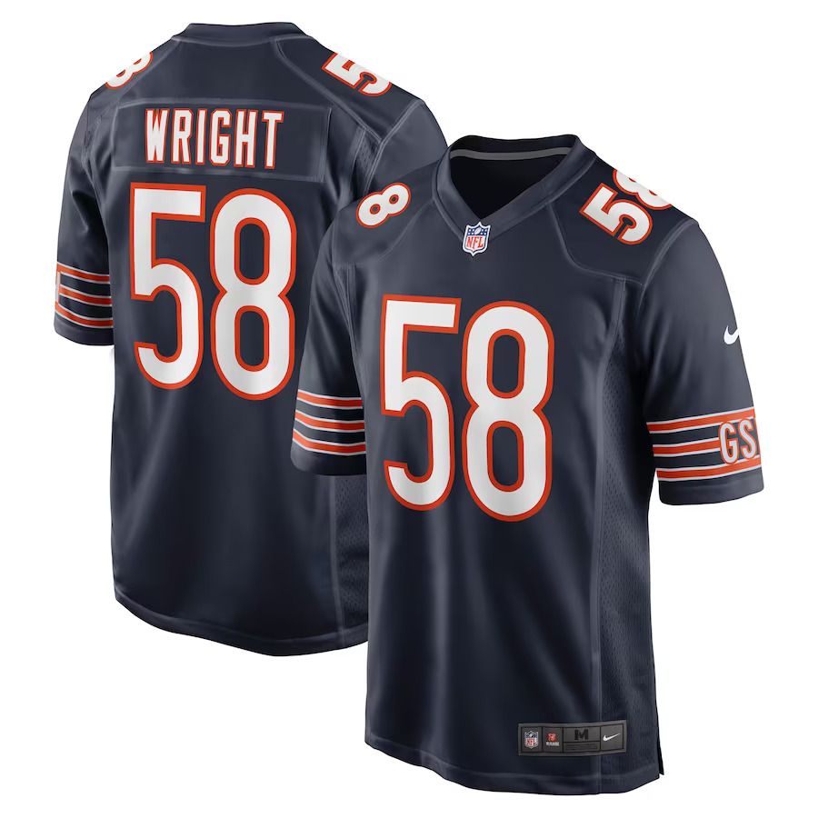 Men Chicago Bears #58 Darnell Wright Nike Navy 2023 NFL Draft First Round Pick Game Jersey->atlanta falcons->NFL Jersey